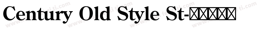 Century Old Style St字体转换
